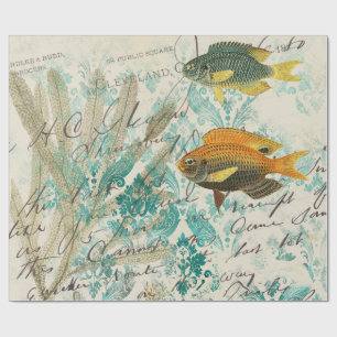 Papel De Presente Vintage náutica