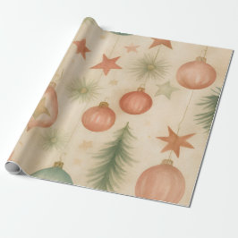 Papel De Presente Vintage Ornament Wrapping Paper