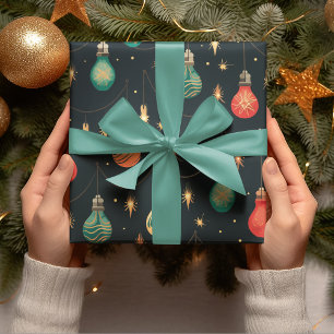 Papel De Presente Vintage Ornamnet E Marinho Blue