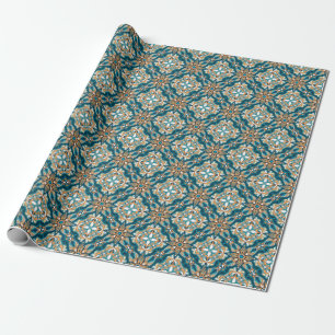 Papel De Presente Vintage paisley kerhead: impressão oriental.