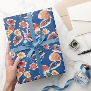 Papel De Presente Vintage Pattern Bingata: beringela