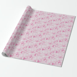 Papel De Presente Vintage pink flowers print