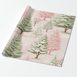 Papel De Presente Vintage Pink Natal