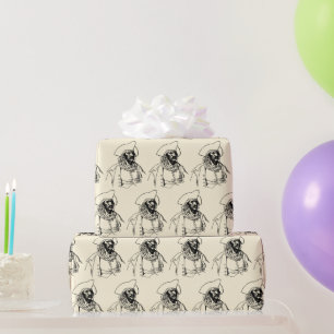 Papel De Presente Vintage Pirates, um desenho de Buccaneer de Howard