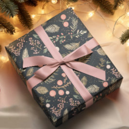 Papel De Presente Vintage Preto Dourado Cinzento Esmaecido Ornamento