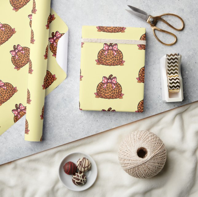 Papel De Presente Vintage pumpkin Halloween pattern (Artesanato)