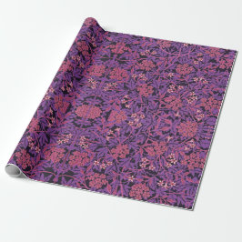 Papel De Presente Vintage Purple Pink Jasmine por William Morris