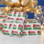 Papel De Presente Vintage Red and Green Felry Christmas Wraping P<br><div class="desc">Este brilhante e alegre papel de embrulho de Natal usa uma fonte vintage para dizer Feliz Natal. As cores tradicionais do vermelho e do verde te trazem no espírito natalício.</div>