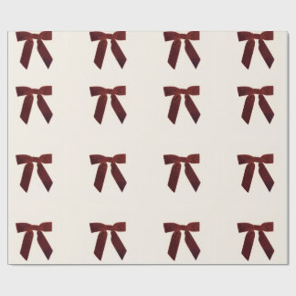 Papel De Presente Vintage Red Bow Wrapping Paper
