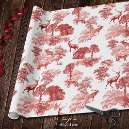 Papel De Presente Vintage Red Deer Fox Country Toile