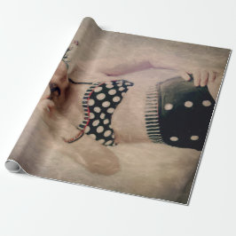 Papel De Presente Vintage Retro Girl Bolinhas Bikini