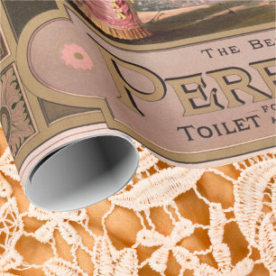 Papel De Presente Vintage Retro Lilac Rosa Perfume Soap