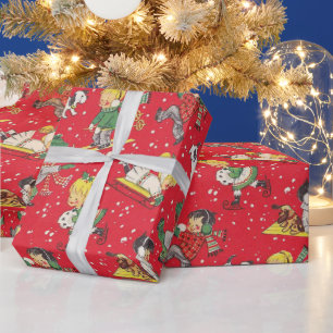 Papel De Presente Vintage Retro Natal