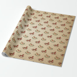 Papel De Presente Vintage Rocking Horse Wraping Paper
