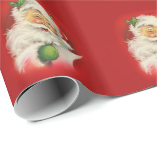 Papel De Presente Vintage Santa Claus Natal