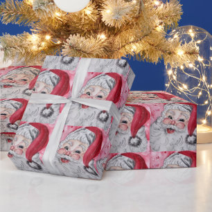 Papel De Presente Vintage Santa Clause