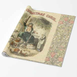 Papel De Presente Vintage Scrooge Ghost do Natal Presente