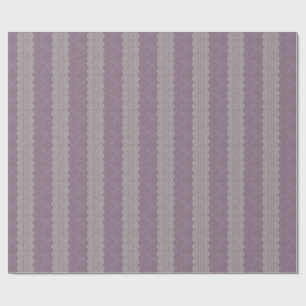 Papel De Presente Vintage Smokey Mauve Damask Antique Lace Stripe