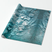 Vintage Teal Floral Motif Padrão Glitter Sparkle