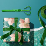 Papel De Presente Vintage - Teal Romântico e Design Floral Rosa<br><div class="desc">Estes designs florais inspirarão você a decorar seu lugar com um novo olhar ou mudar a maneira como você olha para dar presentes! Seja Inspirado!</div>