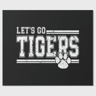 Papel De Presente Vintage Tigers School Sports Name Retro