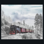 Papel De Presente Vintage Train Winter Christmas Cena<br><div class="desc">Papel embrulhando com uma fotografia de uma paisagem de inverno nevada com pinheiros cobertos de neve. Um trem vermelho,  dourado e preto à moda antiga,  viajando pela natureza selvagem. Conjuga os pensamentos de voltar para casa no Natal.</div>
