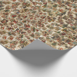 Papel De Presente Vintage Victorian Christmas Collage | Retro Holida