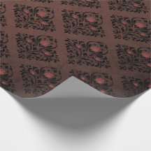 Vintage Victorian Gothic Rosa Damask Shabby