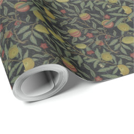 Papel De Presente Vintage Victorian William Morris Fruta deixa trama