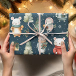 Papel De Presente Vintage Watercolor Marinho Blue Christmas Mouse<br><div class="desc">Faça seus presentes se destacarem com este charmoso Marinho Vintage Watercolor Blue Christmas Mouse Wrapping Paper. É uma maneira maravilhosa de fazer seus presentes especiais e memoráveis durante o feriado. Ordene o seu hoje e espalhe a alegria de dar!</div>