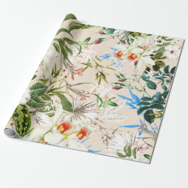 Papel De Presente Vintage Wildflower Pattern
