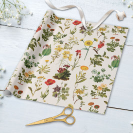 Papel De Presente Vintage Wildflower Pattern