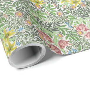Papel De Presente Vintage William Morris Floral Flowers Greenery
