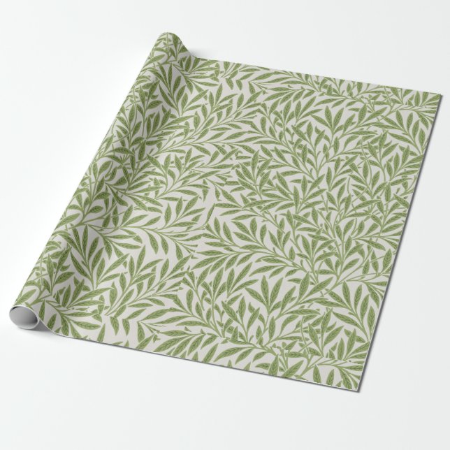 Papel De Presente Vintage william morris greenery (Desenrolado)