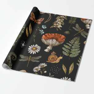 Papel De Presente Vintage Woodland Natureza sem descontinuidades. Am