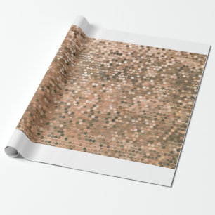 Papel De Presente Vintagem de mosaico abstrato brilhante com brilho