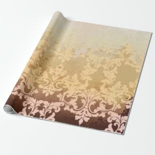Papel De Presente Vintagem de padrão barroco