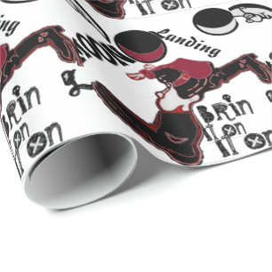 Papel De Presente Vintagem retrógrada bonita Traga-a para a terra da