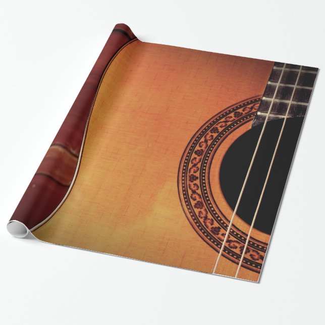 Papel De Presente Violão (Desenrolado)