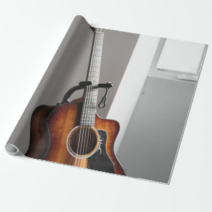 Papel De Presente Violão bonito