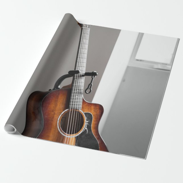 Papel De Presente Violão bonito (Desenrolado)