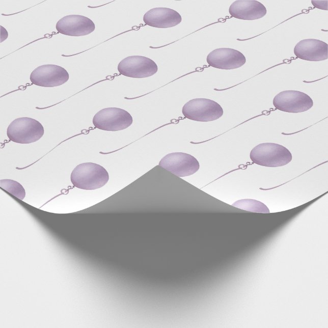 Papel De Presente Violet balloon Gift Wrapping Paper - Cadeaupapier (Ponta)