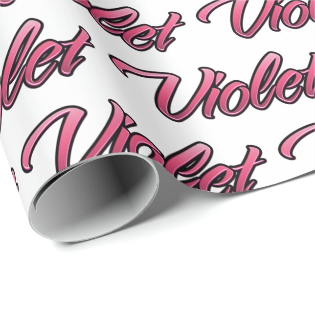Papel De Presente Violet faded pink personalisiertes Geschenkpapier (Ponta do rolo)
