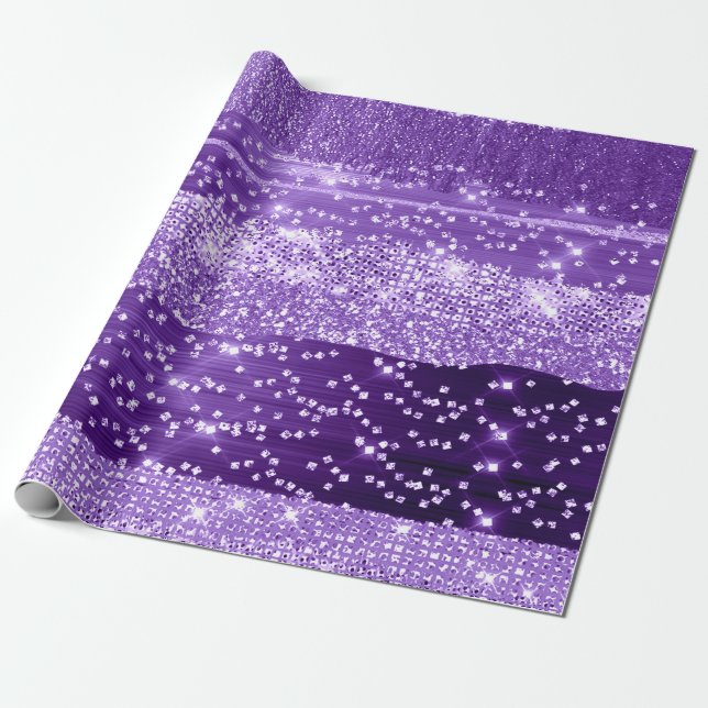 PAPEL DE PRESENTE VIOLET GLITTER PURPLE SWEET 16ª ETAPAS BRIDAIS (Desenrolado)