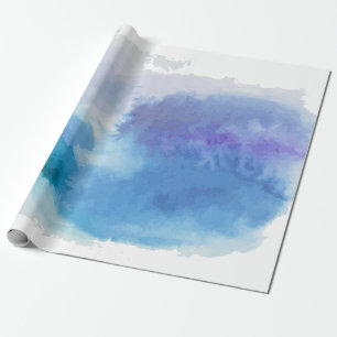 Papel De Presente Violeta azul-turquesa-aquarela