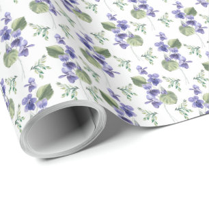 Papel De Presente Violetas embrulhando papel