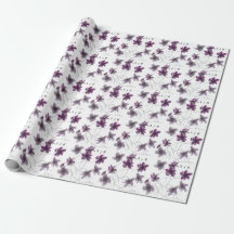 Violetas Silvestres Aquarela Monograma Pintado à M