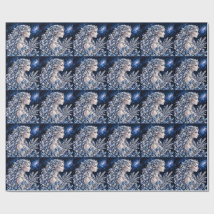 Papel De Presente Virgo Cristal de Prata   Coleção Luxo