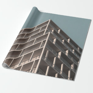 PAPEL DE PRESENTE VISÃO INFERIOR DO EDIFÍCIO DE ALTO AUMENTO