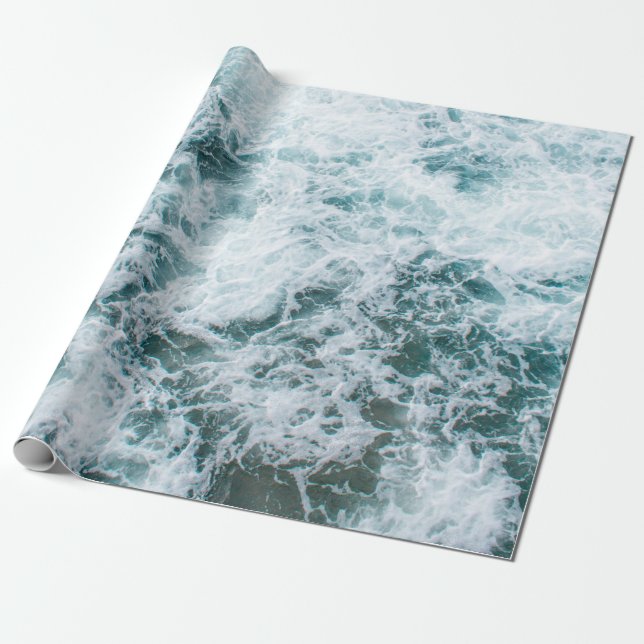 Papel De Presente Vista de cima das ondas oceânicas (Desenrolado)
